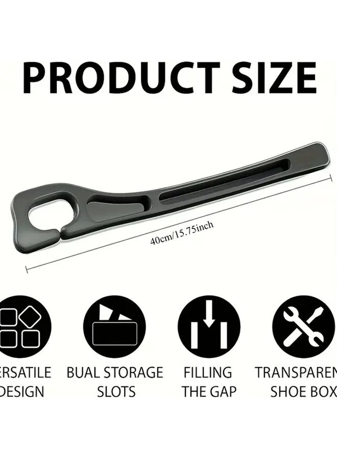 2Pcs Black Car Seat Gap Filler No Drop Guard Between Seat and Console Auto Organizer - Image 2