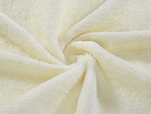 Welfic Bamboo Cotton Super Soft Hand, Gym & Workout Towel - Set of 4 (White) - Image 2