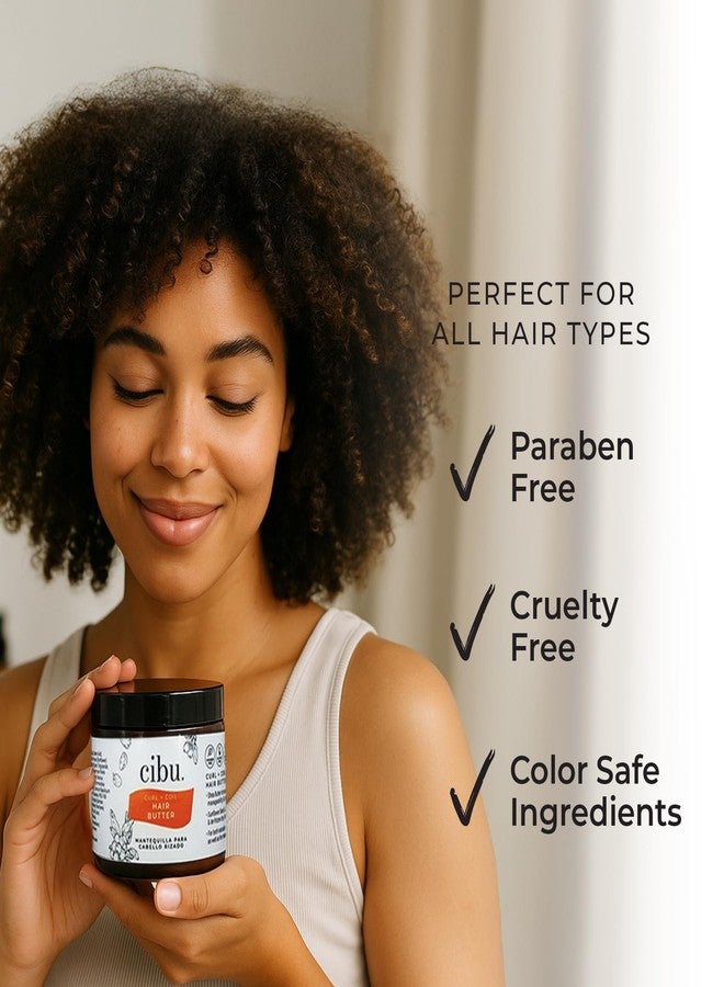CIBU Curl + Coil Hair Butter | Nutrient-Rich Moisturizer for All Hair Types | Anti-Frizz Formula with Shea Butter for Growth | 6.5oz - Image 3
