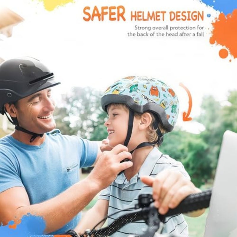 Bike Helmet for 3-8 Years Old, Adjustable Sports Helmet Boys Girls 50-54cm,Skateboard, Scooter, Bike, Roller Skating - Image 2