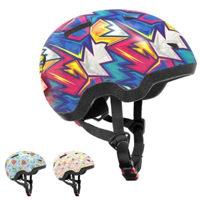 Bike Helmet for 3-8 Years Old, Adjustable Sports Helmet Boys Girls 50-54cm,Skateboard, Scooter, Bike, Roller Skating - Image 1