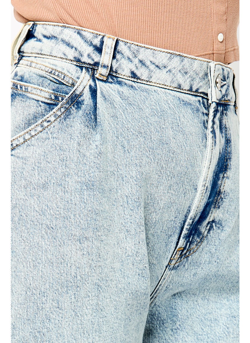 Scotch & Soda Women Tapered Fit Washed Stretchable Jeans, Light Blue  - Image 2