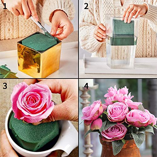 CCINEE Floral Foam Bricks,Florist Foam Green Blocks Supplies for Flower Arrangement DIY Craft,Pack of 5 - Image 4
