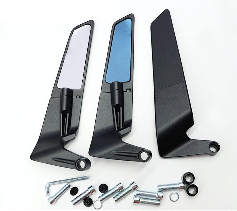 Auto Pearl Motorcycle Wing Mirrors Set Adjustable Rotating Rear View Mirror Stealth Wind Wing Side compatible with Hunter 350 (Pack of 2) - Image 3