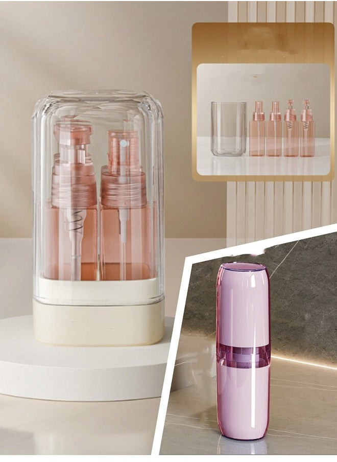JCB CHIC Travel Bottles Set for Toiletries, TSA Approved Travel Containers,Refillable, Portable, Spray Bottles and Pump Bottles with Labels for Creams, Perfumes and Shampoos  - Image 1