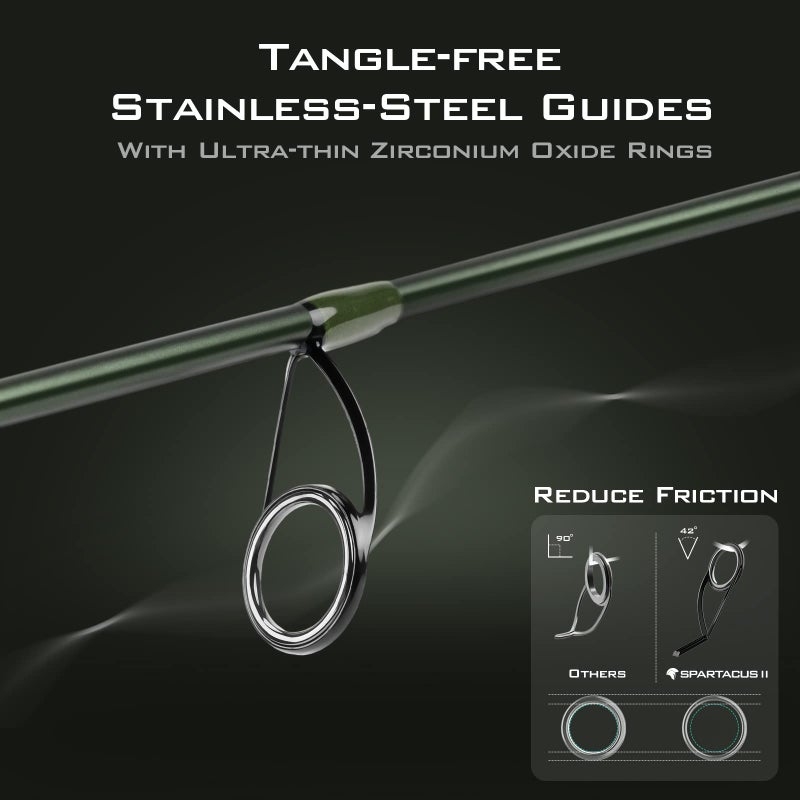 KastKing Spartacus II Twin Tip Fishing Rods, Spin - 7'0" - M Power - Fast - Image 4