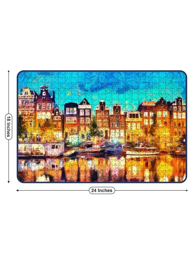 Webby Amsterdam Houses Painting Jigsaw Puzzle, 500 Pieces - Image 5