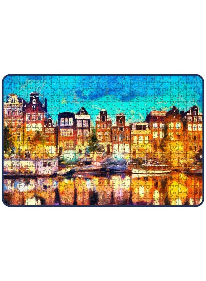 Webby Amsterdam Houses Painting Jigsaw Puzzle, 500 Pieces - Image 2