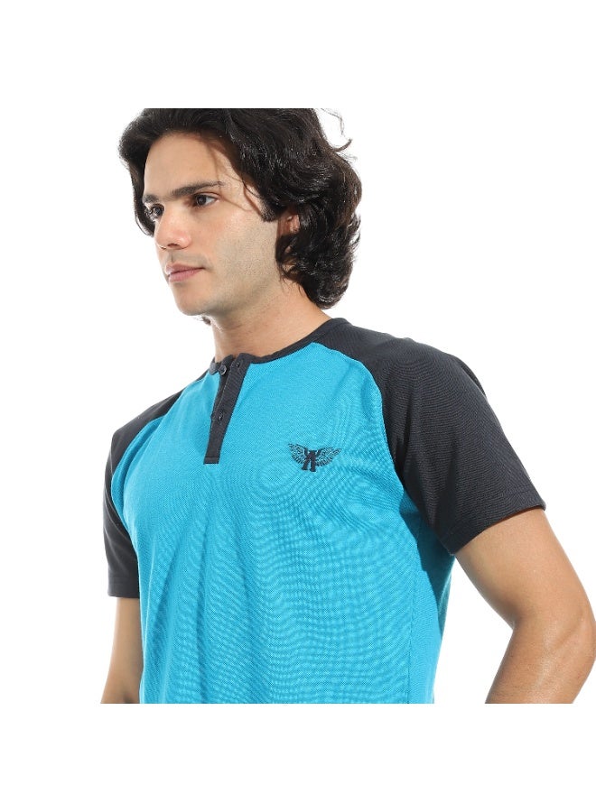 سيزار تيشرت رجالي بولو تطريز علي الصدر و برقبة دائرية - Image 5