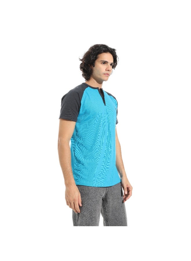 سيزار تيشرت رجالي بولو تطريز علي الصدر و برقبة دائرية - Image 3