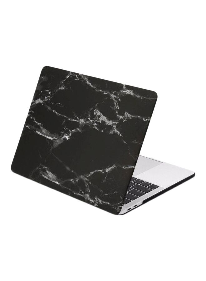 NIBEMINENT Protective Case Cover With Keyboard Skin For Apple MacBook Pro 13-Inch Black/White Marble  - Image 1