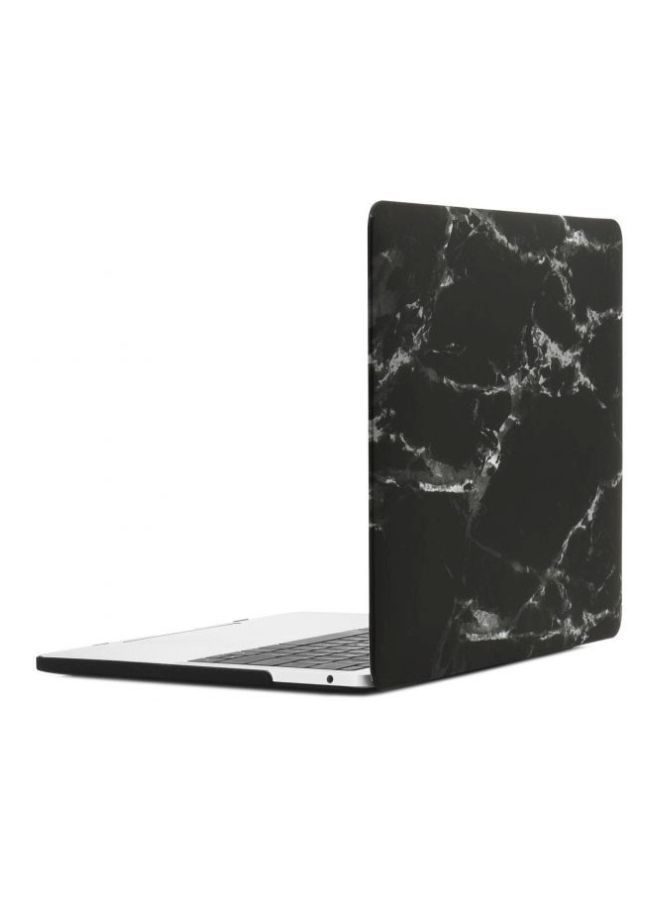 NIBEMINENT Protective Case Cover With Keyboard Skin For Apple MacBook Pro 13-Inch Black/White Marble  - Image 2