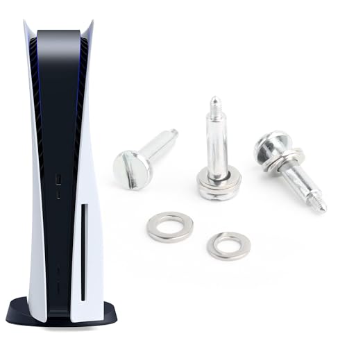 YWLRONG 3PCS Base Stand Screws for Sony PlayStation 5 PS5 Vertical Fixing Screw Replacement for PS5 Games Console Bottom Holder - Image 1