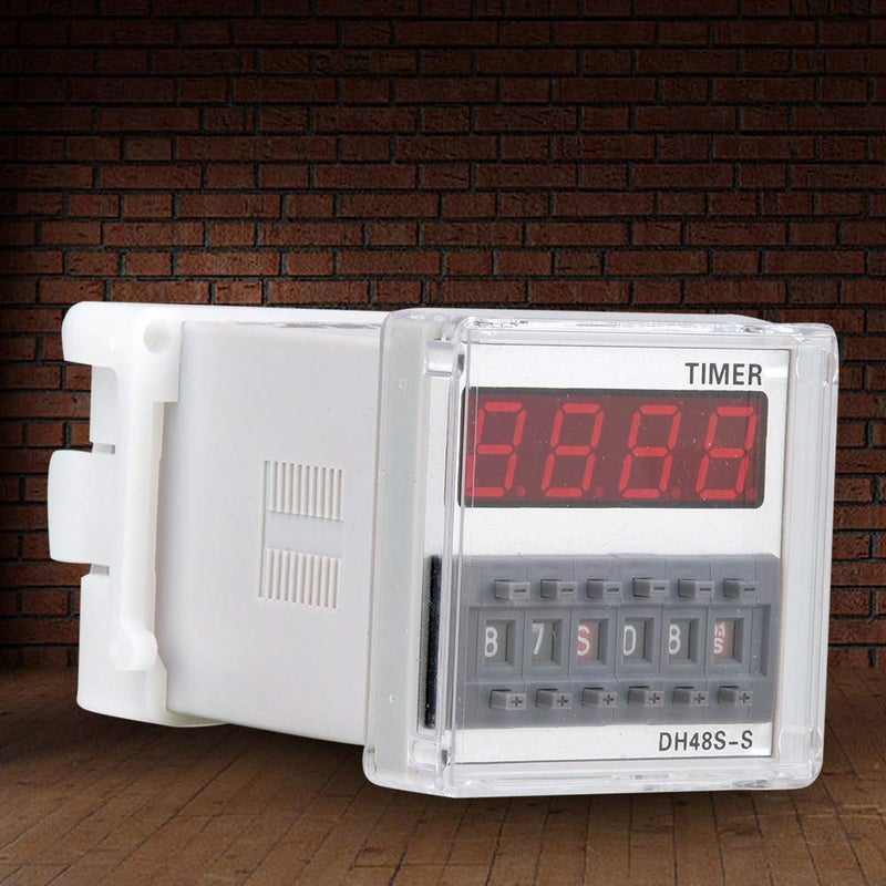 klarako Delay Time Relay DH48S-S-2Z Programmable LED Delay Time Relay Timer 0.1S-99H 8-Pin(style:220VAC) - Image 4