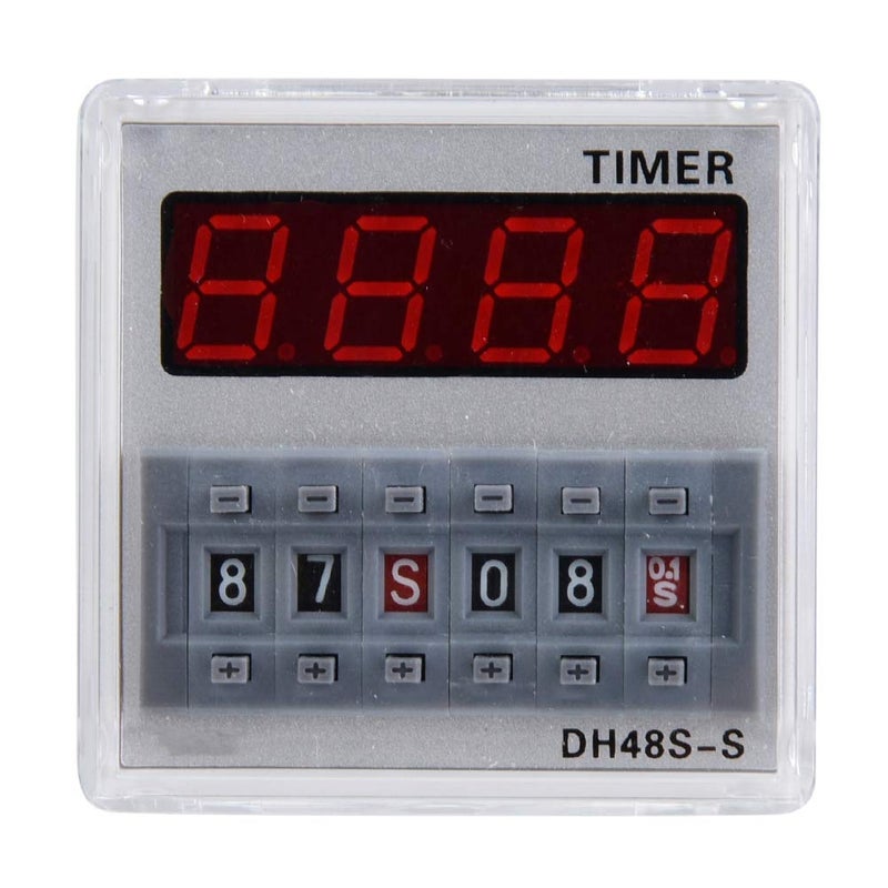 klarako Delay Time Relay DH48S-S-2Z Programmable LED Delay Time Relay Timer 0.1S-99H 8-Pin(style:220VAC) - Image 1