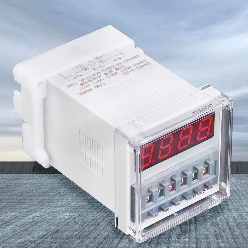 klarako Delay Time Relay DH48S-S-2Z Programmable LED Delay Time Relay Timer 0.1S-99H 8-Pin(style:220VAC) - Image 5