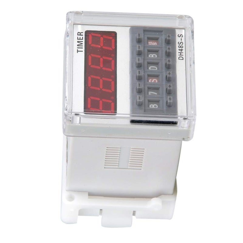 klarako Delay Time Relay DH48S-S-2Z Programmable LED Delay Time Relay Timer 0.1S-99H 8-Pin(style:220VAC) - Image 3