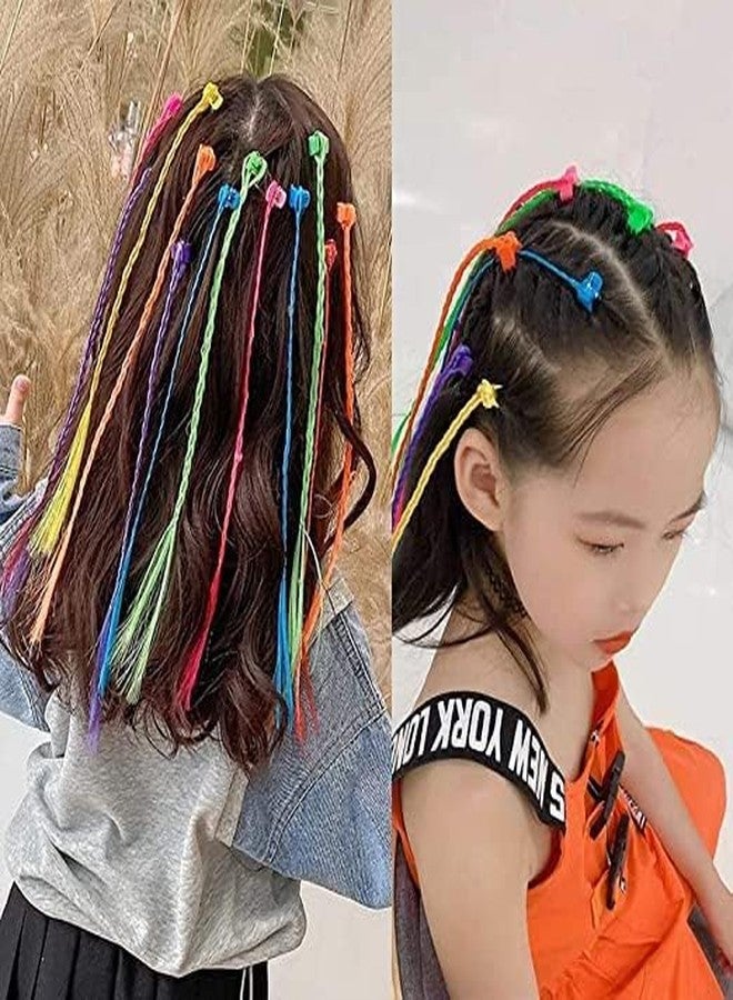 Kardiff Hair Strips for Girls | Fake Hair Extensions for Kids | Hair Accessories for Girls Hair Clips for Kids Baby Hair Accessories Artificial Hair Random (Multicolour, 12PC) - Image 4