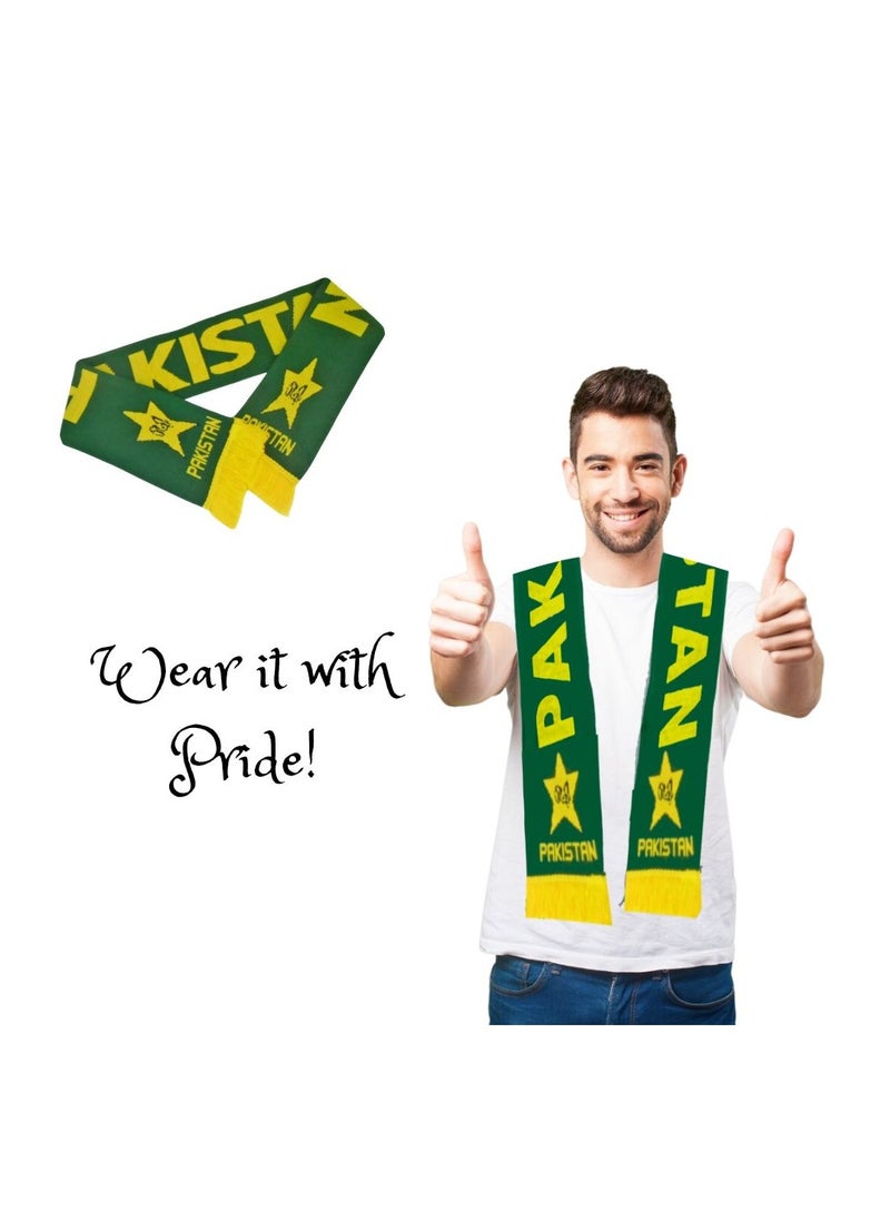 PRINTSHOP4ME - Pakistan Cricket Combo–T-Shirt,Cap,Scarf,Drawstring Bag&Hand Fan For Celebrations Match Days&Events - Image 1
