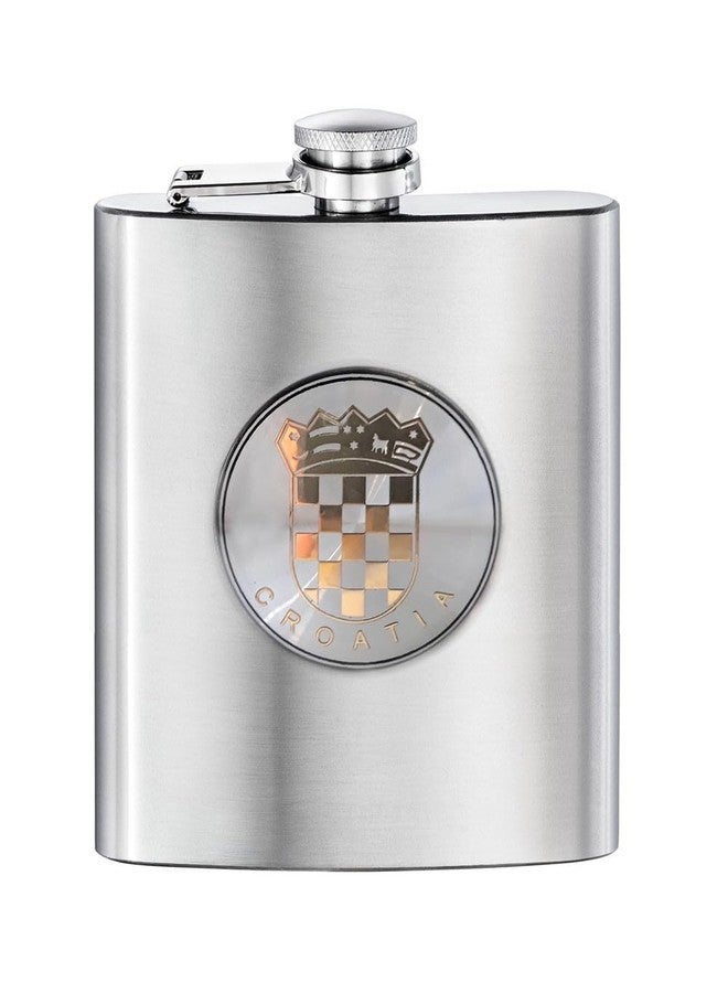 JEEJEX Stainless Steel 8 OZ Liquor Storage Pocket Hip Flask with Stainless Steel (Silver) - Image 1