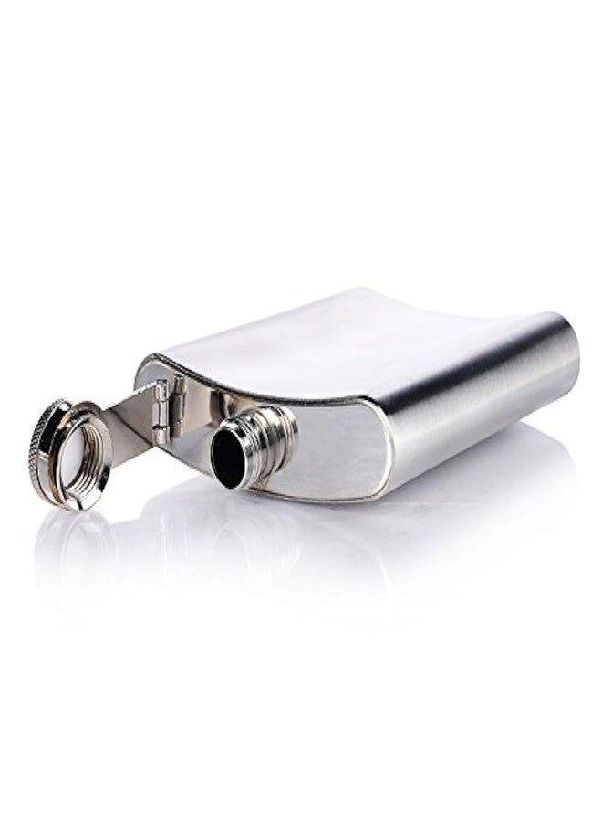 JEEJEX Stainless Steel 8 OZ Liquor Storage Pocket Hip Flask with Stainless Steel (Silver) - Image 4