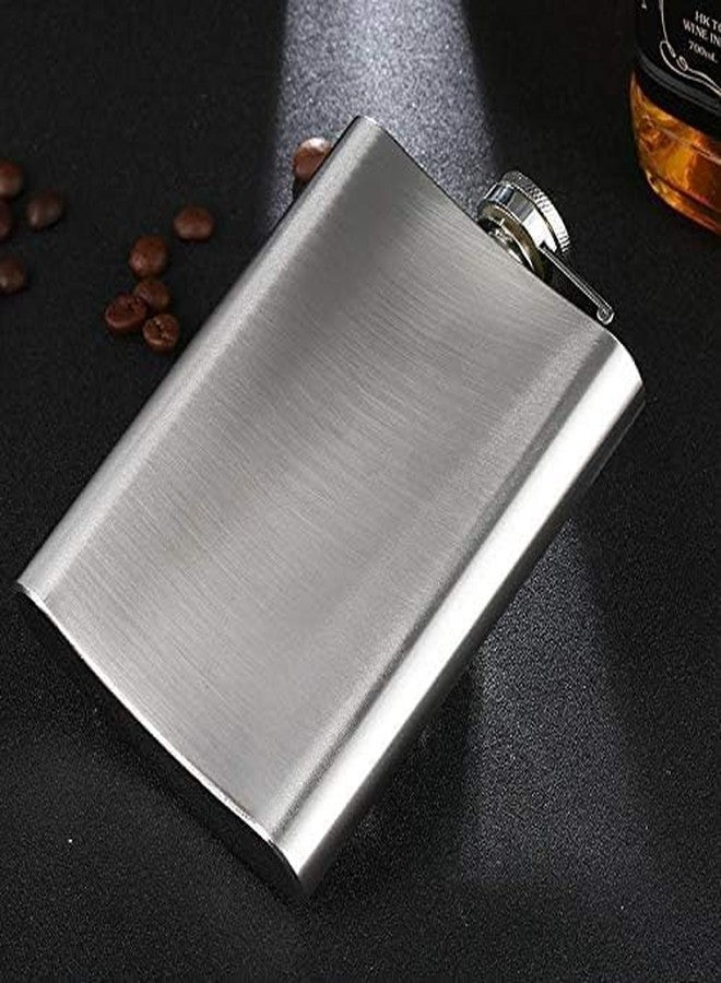 JEEJEX Stainless Steel 8 OZ Liquor Storage Pocket Hip Flask with Stainless Steel (Silver) - Image 3