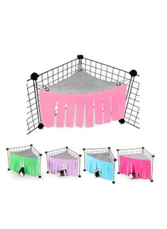 Y&D Small Animal Corner Fleece Hideaway Cute Ferret Hammock and Sleeping Bed for Ferrets Chinchillas Pets, Pet Hideaway, Fringe House (Purple)  - Image 2
