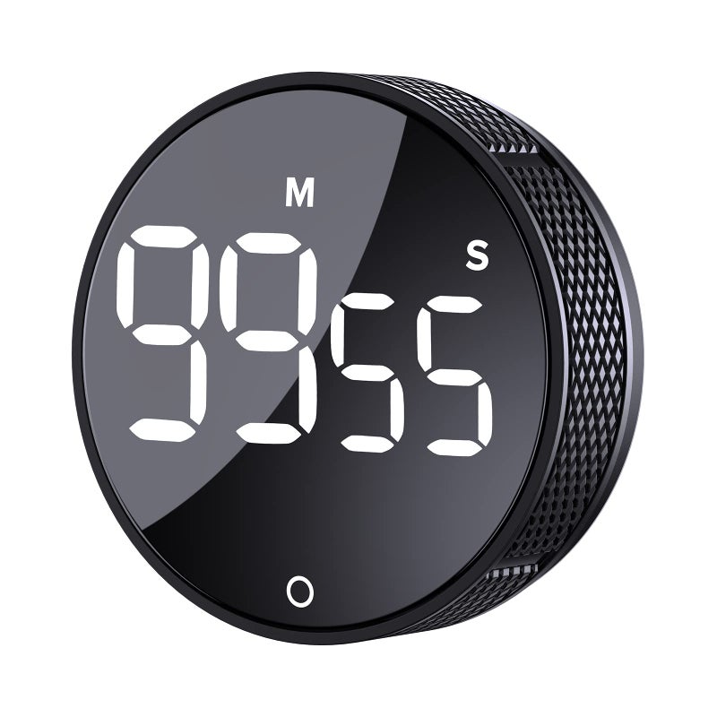 AVINIA Digital Kitchen Timers Visual timers Large LED Display Magnetic Countdown Countup Timer for Classroom Cooking Fitness Baking Studying Teaching Easy for Kids and Seniors Silver