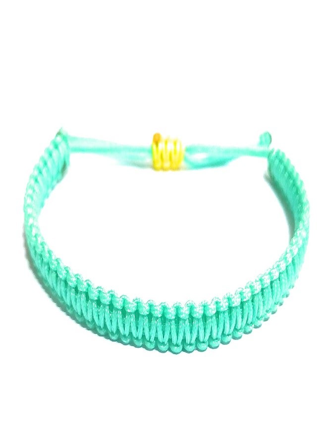 jewel string sea green adjustable bracelet for girl boy - Image 1