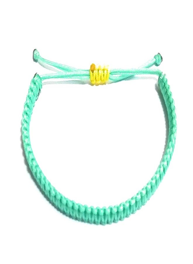 jewel string sea green adjustable bracelet for girl boy - Image 3