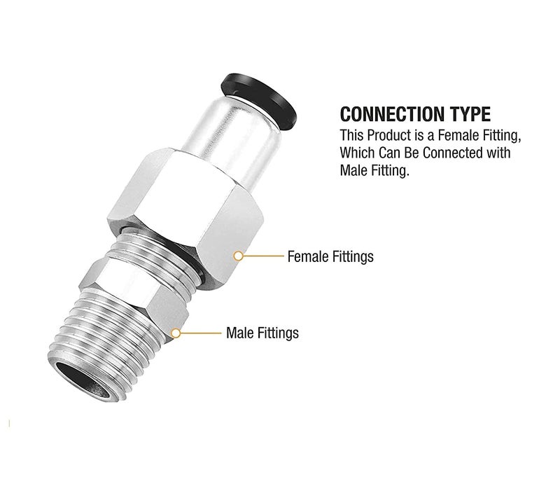Benstar Benstar 12 Inch to 12 Inch Male Threaded Brass Screwed Hex Nipple Pipe Quick Connector Exstenstion 2  - Image 3