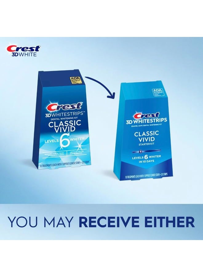 Crest 3D Whitestrips Whitening Starter Kit – Teeth Whitening Kit, 10 Treatments, Each with 1 Upper/1Lower, 20 Strips – Crest 3DWhite Teeth Whitening Strips - Image 2