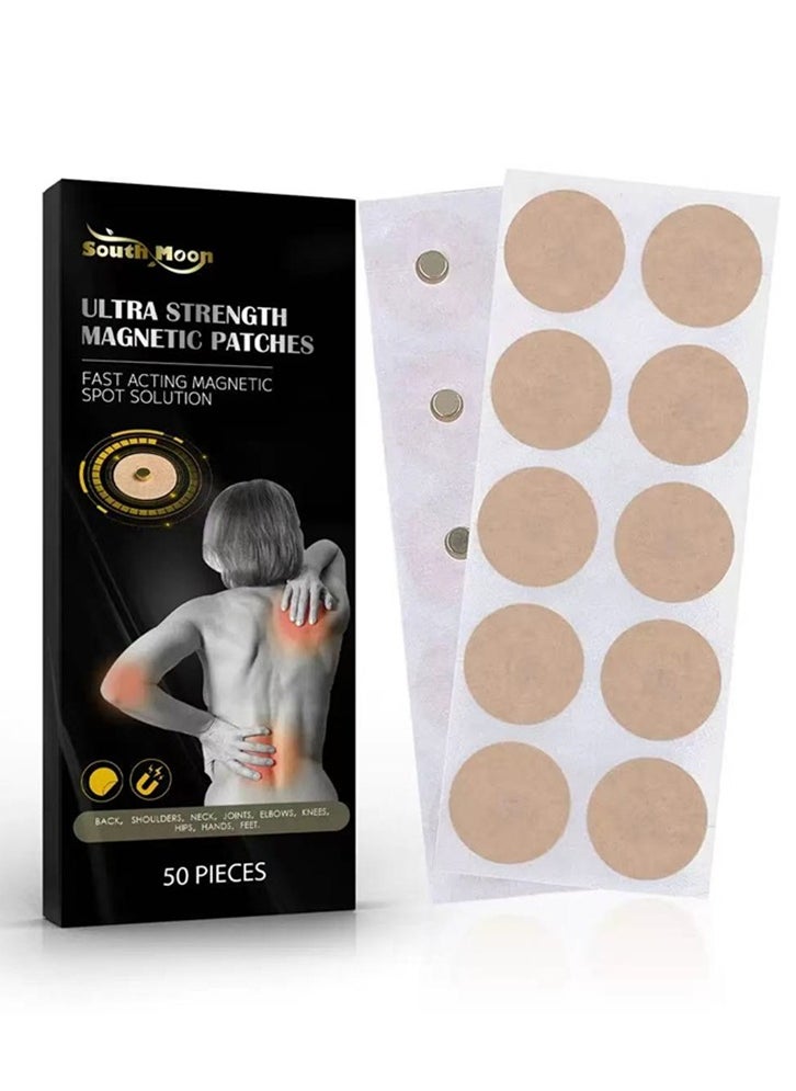 ساوث مون 50pcs/صندوق نقطة الوخز بالإبر بقع مغناطيسية تخفيف آلام النسيج غير المنسوجة تقليل الالتهاب تحسين الدورة الدموية  - Image 1