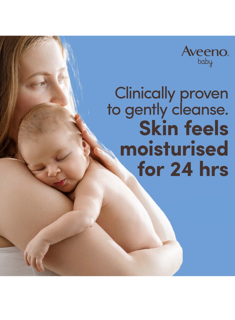 Aveeno Baby Soothing Relief Emollient Wash For Dry Sensitive Skin Natural Oat Oil and Vitamin E 250 ml - Image 2