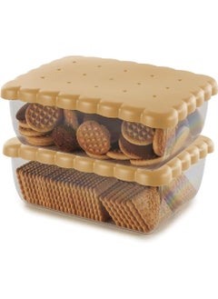 Snips Snips Rectangular Light Brown Biscuit Saver 2.7 Liter, 0% BPA – Use & Reuse product – 100% Recyclable, 100% Made in Italy, 000974  - Image 1