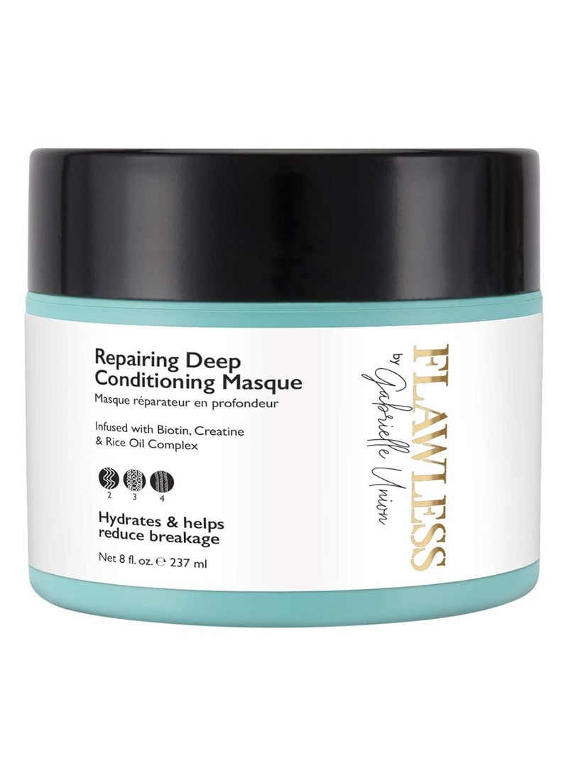 Flawless by Gabrielle Union - Repairing Deep Conditioning Hair Treatment Mask for Natural Curly and Coily Hair, 8 OZ - Image 1