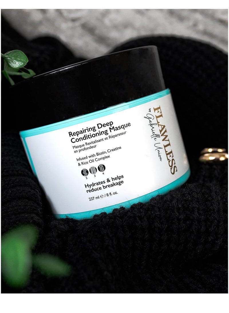 Flawless by Gabrielle Union - Repairing Deep Conditioning Hair Treatment Mask for Natural Curly and Coily Hair, 8 OZ - Image 4