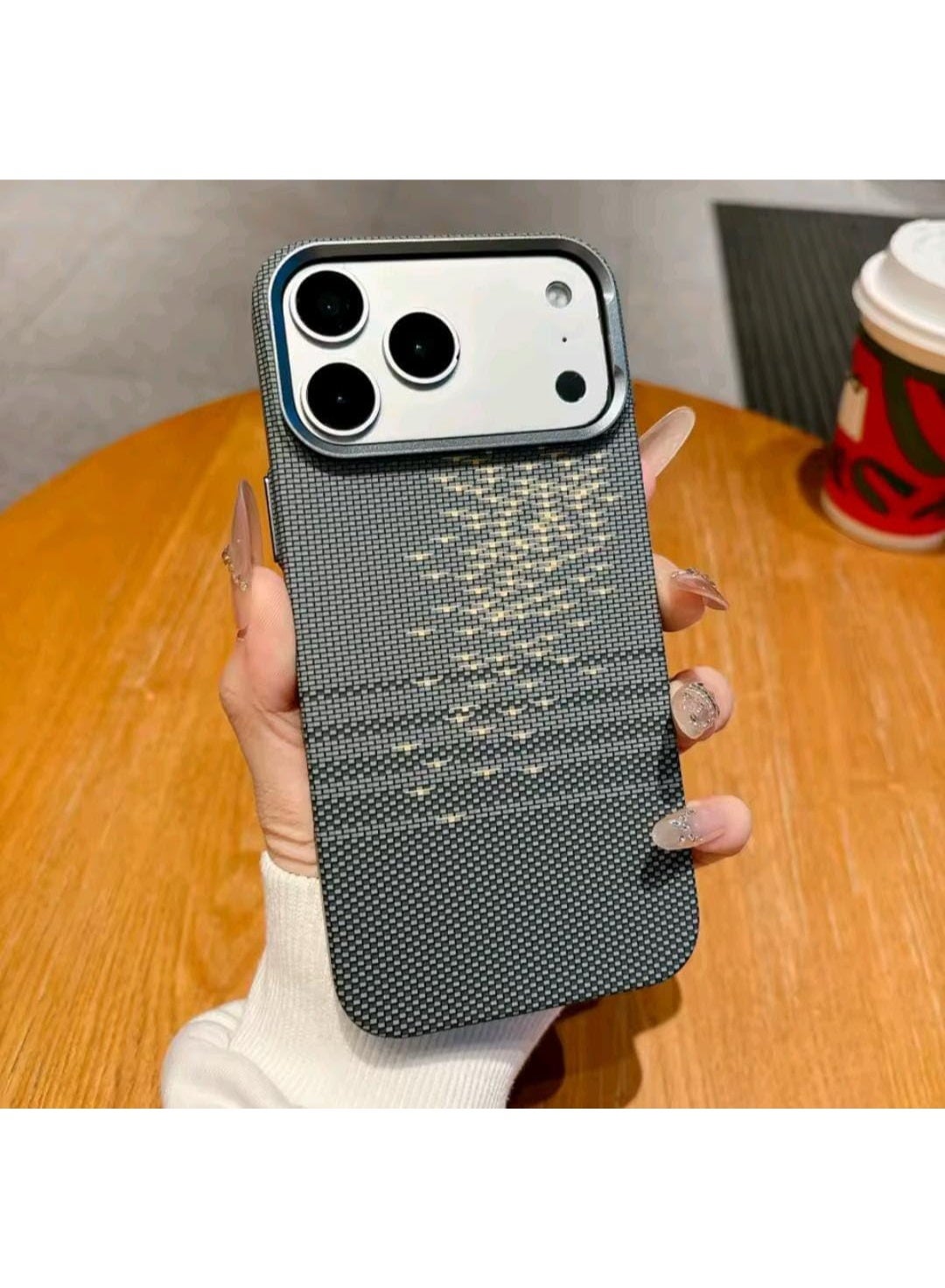 luxurykevlarstyle600dcarbonfiber Luxurykevlarstyle600dcarbonfiber iPhone 17 Pro Case carbonfiber