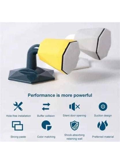 Pamidhar Pamidhar Door Stopper Floor Holder Anti Collision Door Bumper Strip Rubber Doorstop Wedge 3m DoubleSided Tape Hidden Sticker Floor Mounted Door StopperMulticolor Pack of 1  - Image 2