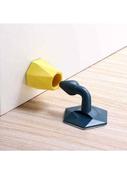 Pamidhar Pamidhar Door Stopper Floor Holder Anti Collision Door Bumper Strip Rubber Doorstop Wedge 3m DoubleSided Tape Hidden Sticker Floor Mounted Door StopperMulticolor Pack of 1  - Image 1