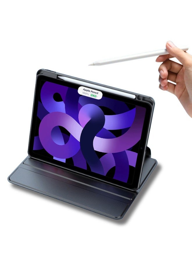 Alyashmac Rotating Case for iPad Air 7 (2025)/Air 6 (2024) 11inch, iPad Air 5 (2022)/Air 4 (2020) 10.9inch, with Pencil Holder, Auto Wake/Sleep, 360 Degree Rotation Protective Stand Cover Clear Back for iPad Air 7/6/5/4, Black - Image 4