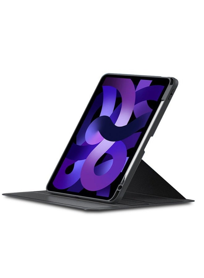 Alyashmac Rotating Case for iPad Air 7 (2025)/Air 6 (2024) 11inch, iPad Air 5 (2022)/Air 4 (2020) 10.9inch, with Pencil Holder, Auto Wake/Sleep, 360 Degree Rotation Protective Stand Cover Clear Back for iPad Air 7/6/5/4, Black - Image 3