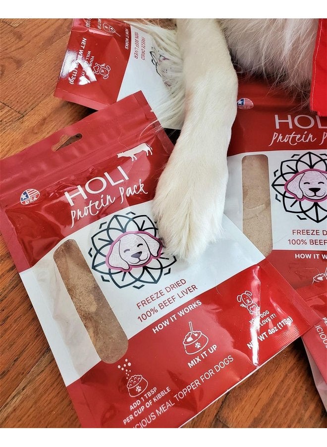 هولي طعام الكلاب من كبد البقر من HOLI - مكون واحد، درجة إنسانية - بروتين مجفف بالتجميد ومعزز للنكهة للكلاب الانتقائية - خالٍ من الحبوب - طبيعي بنسبة 100% - 2 أونصة - Image 5