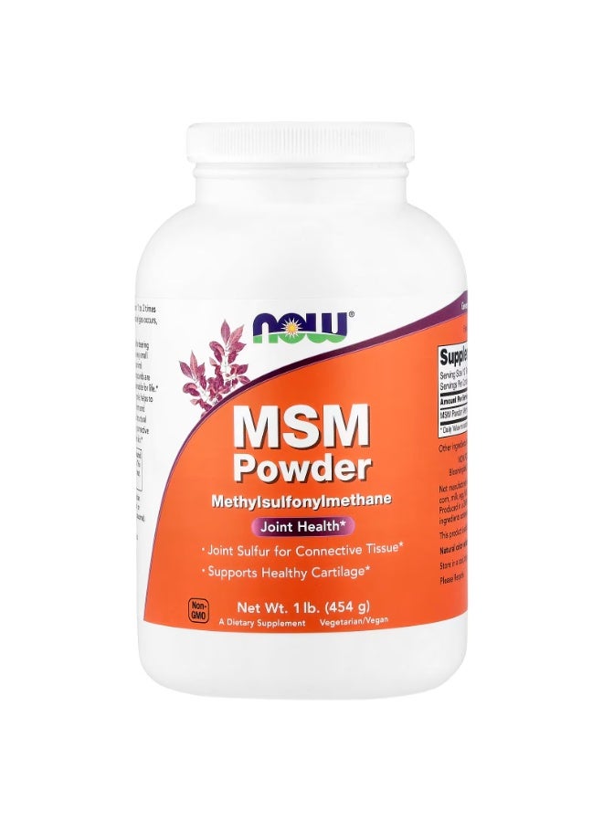 now MSM Powder, 1 lb (454 g) - Image 1