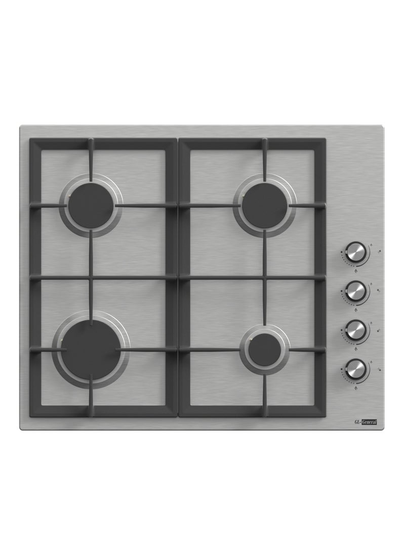 GL General GENERAL GL Built-in Hob 60x52 cm 4 Gas Burners, Heavy Duty Stand, Easy to Clean, Auto Burn, Side Keys, High Quality, Wide Stand  - Image 1