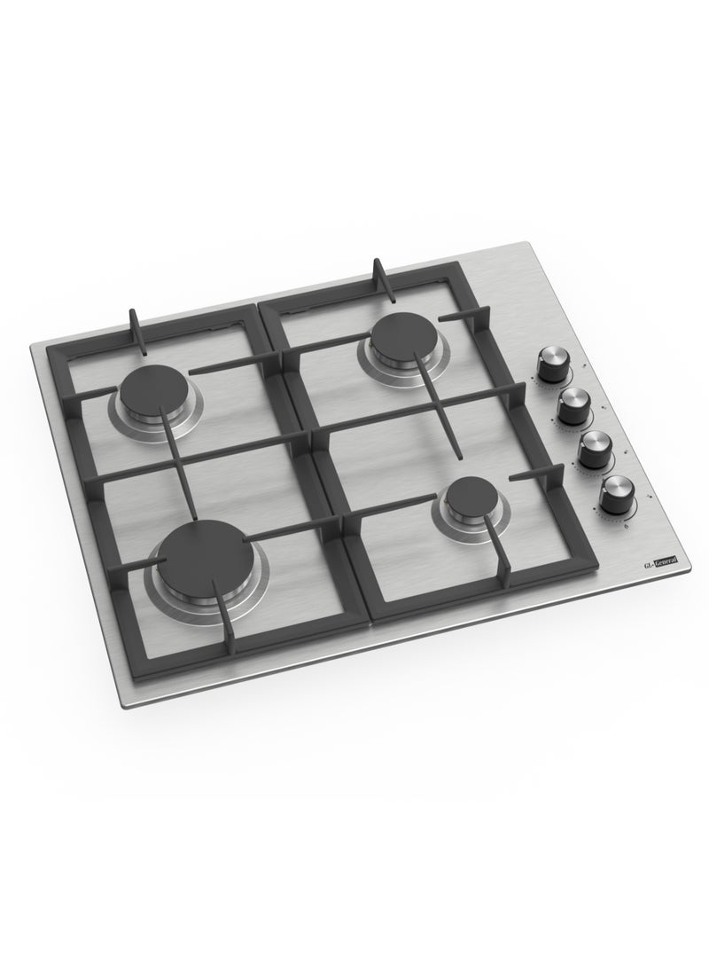 GL General GENERAL GL Built-in Hob 60x52 cm 4 Gas Burners, Heavy Duty Stand, Easy to Clean, Auto Burn, Side Keys, High Quality, Wide Stand  - Image 2