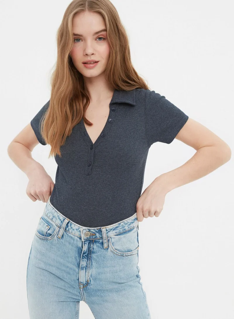 trendyol Polo Neck Knitted Body