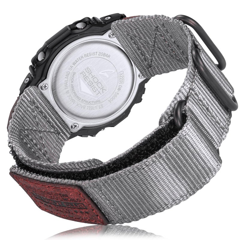 DAVILANE 16مم حزام ساعة لكاسيو رجالي GShock DW56008900GA100110120GD100110120GW6900GWM5610 مع ترقيات ثلاثية الإبزيمات من النايلون - Image 2