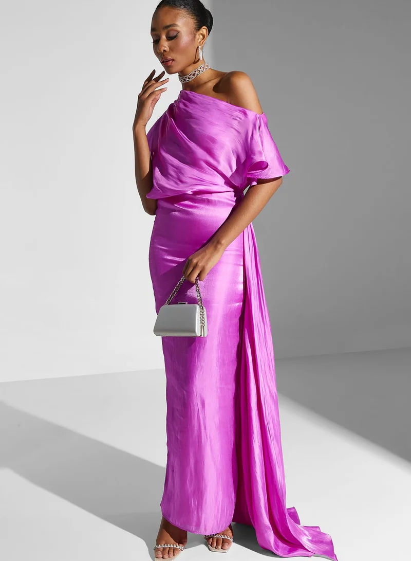 Namshi X Zena Louay Asymmetrical Drape Dress