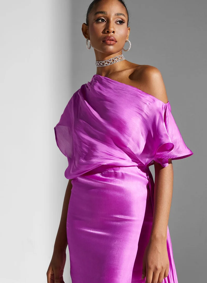 Namshi X Zena Louay Asymmetrical Drape Dress